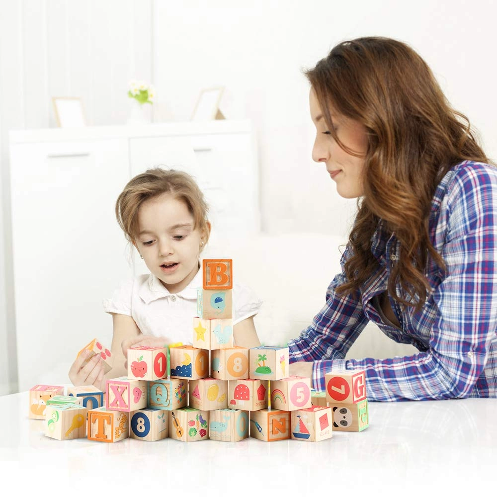 ABC Wooden Blocks Cart - 36 months - 6 years 30 pieces