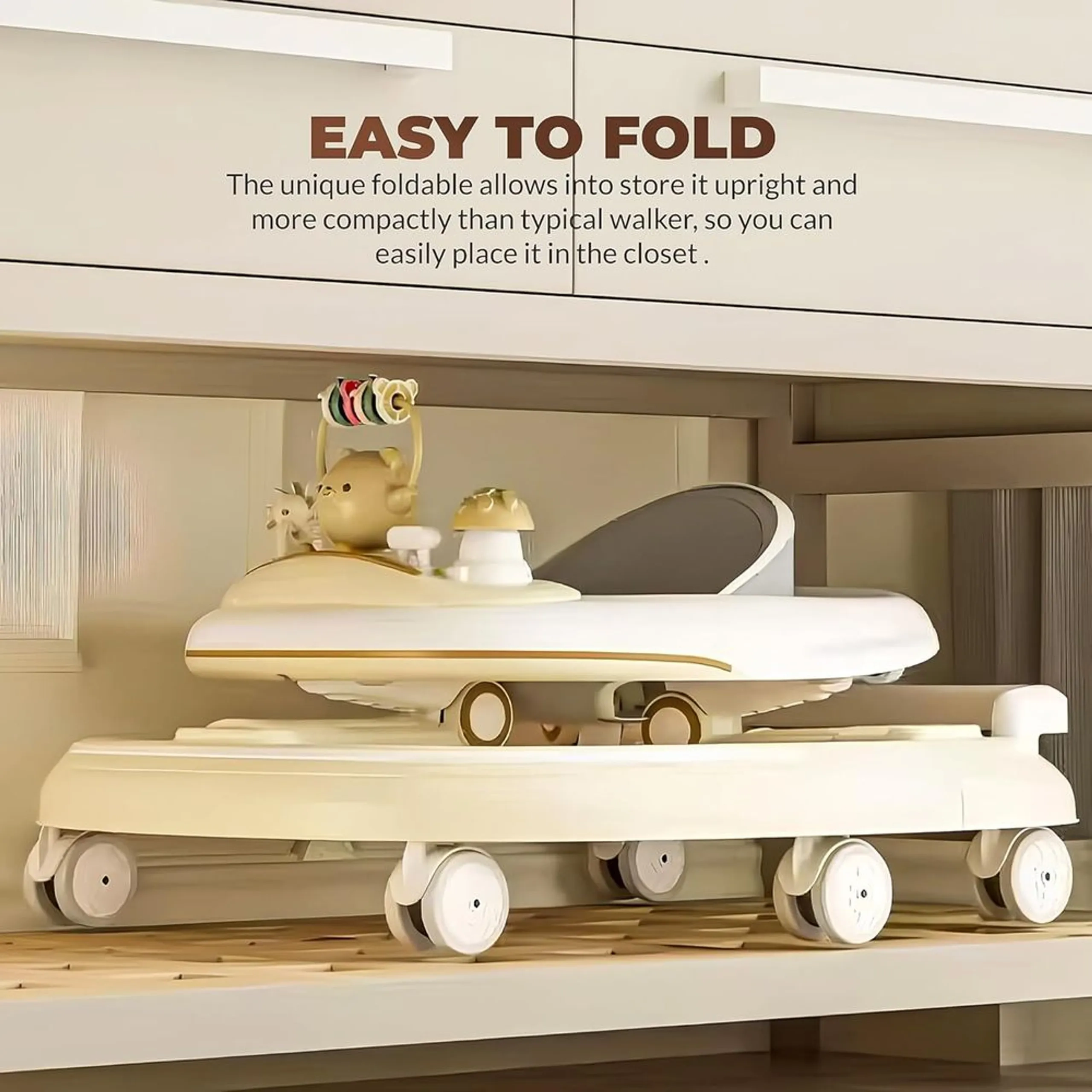 Petalia Pro - 2-in-1 Baby Walker 5-Level Adjustable Height