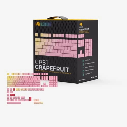 Grapefruit PBT Keycaps - 143 piece(s)