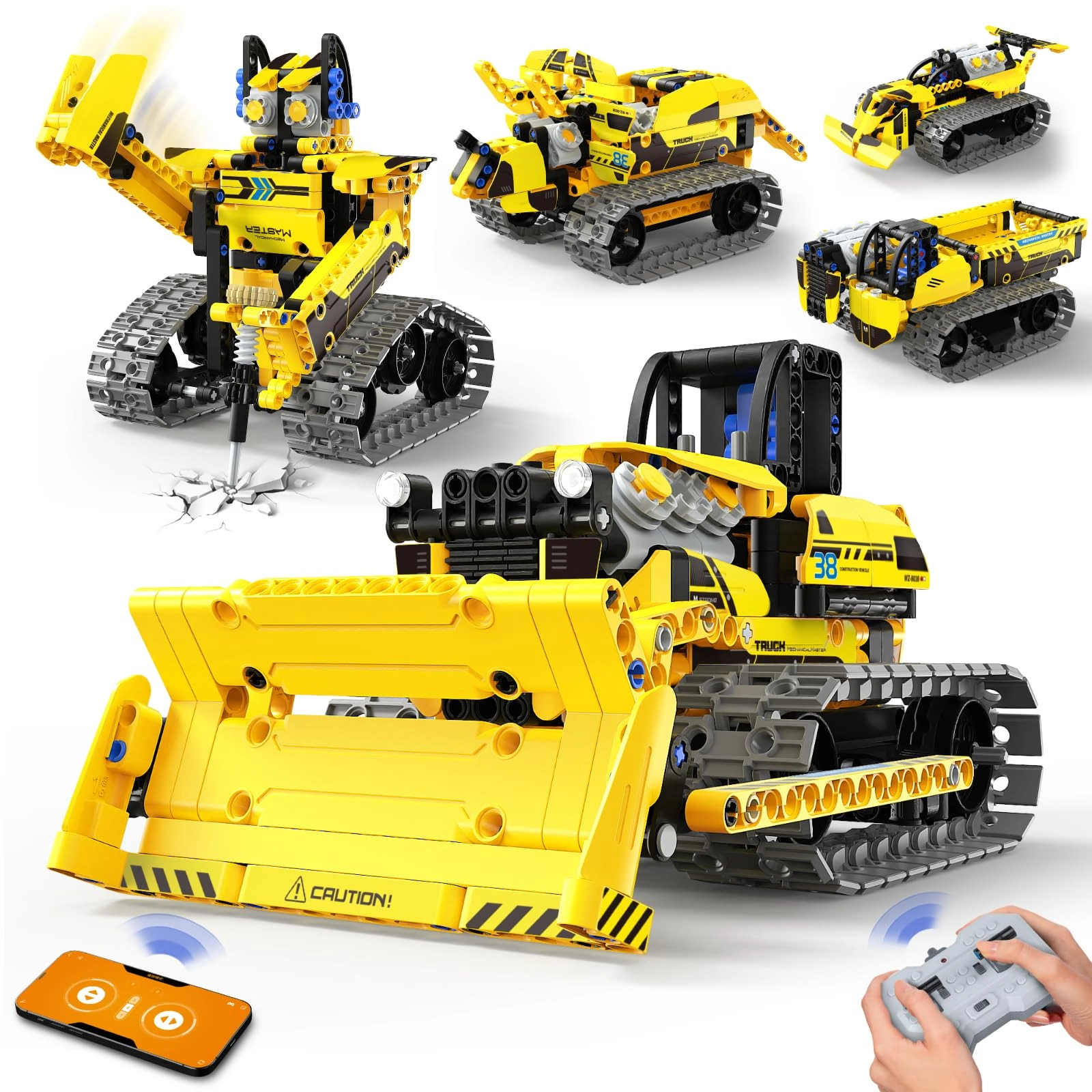 SHANTOU QIHUI TOYS INDUSTRIAL CO.,LTD STEM Robot Toy Building Kit - 5 in 1 452 pcs