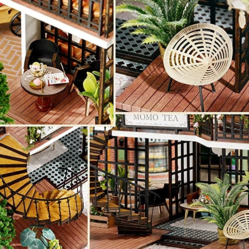 DIY Dollhouse Miniature Kit - Garden Tea House 1:24
