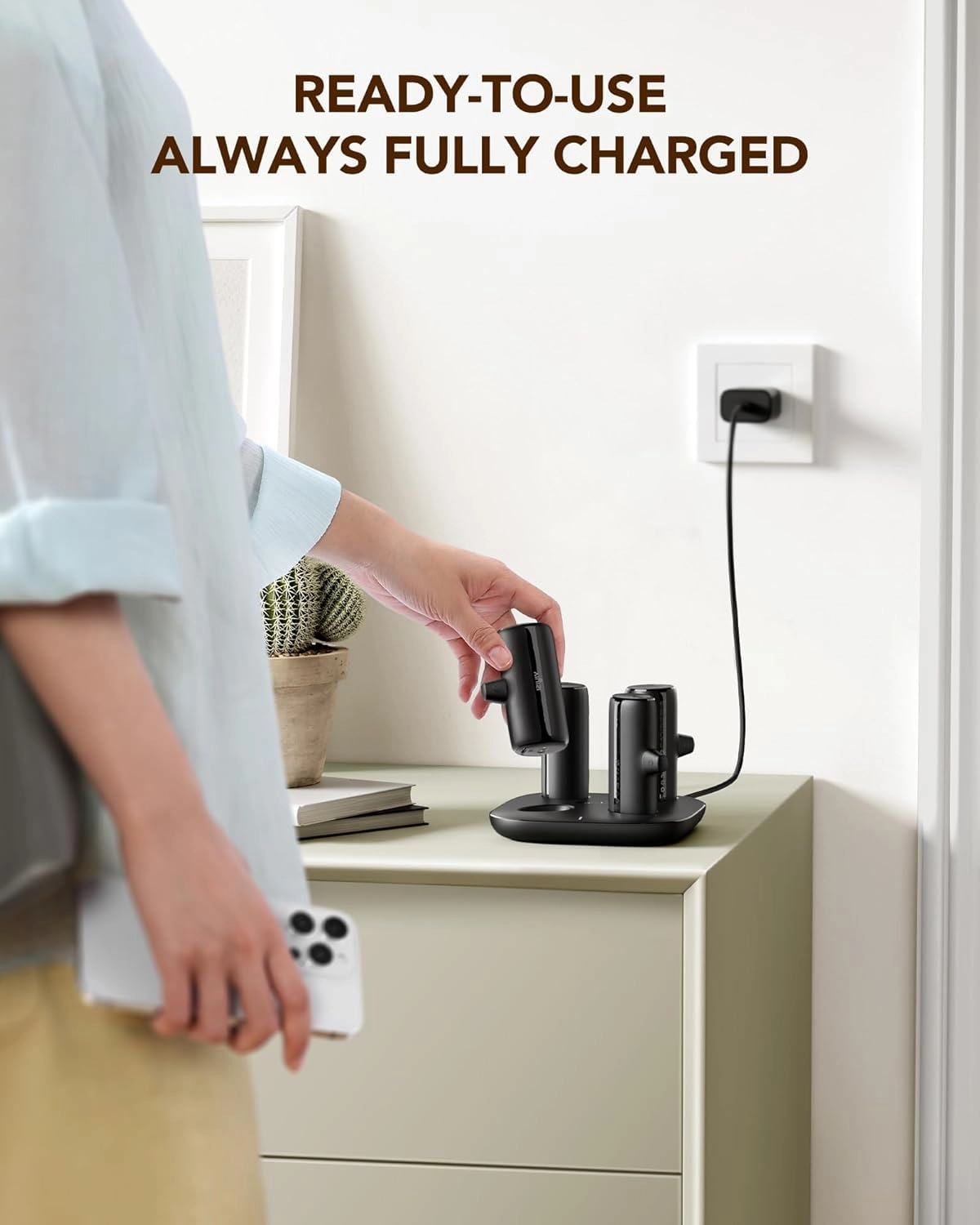 Power Bank - 5000 mAh Fast-Charging + Charging Dock