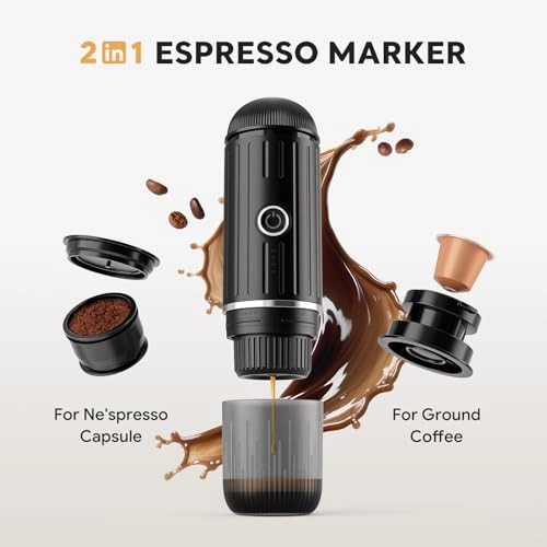 Portable Coffee Maker - powder capsules