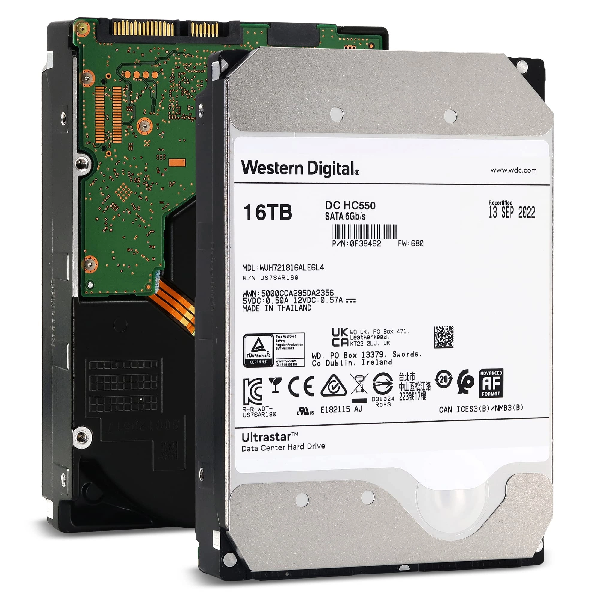 Ultrastar DC HC550 3.5" 7200rpm 512MB SATA 6Gb/s (WUH721816ALE6L4) - 16TB