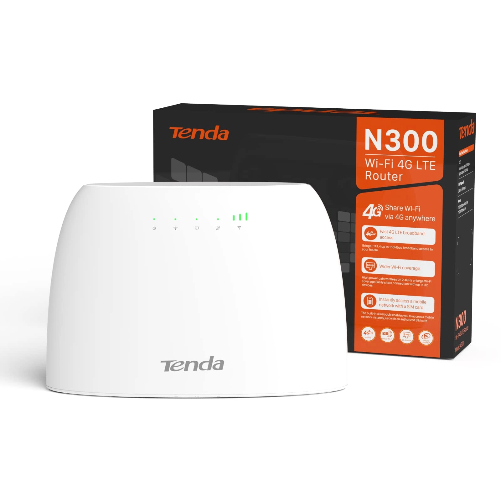 Tenda 4G03 - LTE WiFi 4 300 Mbps