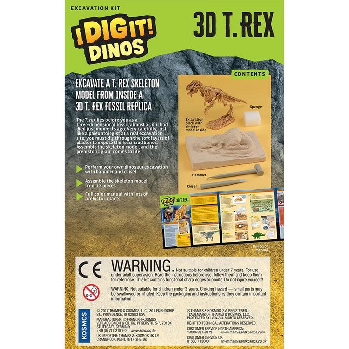 I Dig It Dinos T Rex Excavation Science Experiment Kit