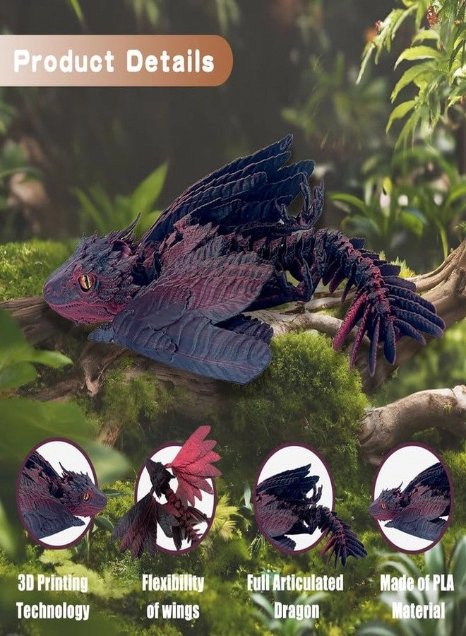 Feathered Wyvern Dragon - 3D Printed Articulated Desktop Pet