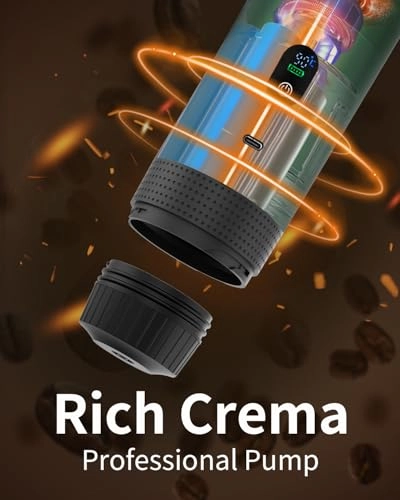 Portable Electric Espresso Machine - 60 Milliliters Ground Coffee & NS Capsules