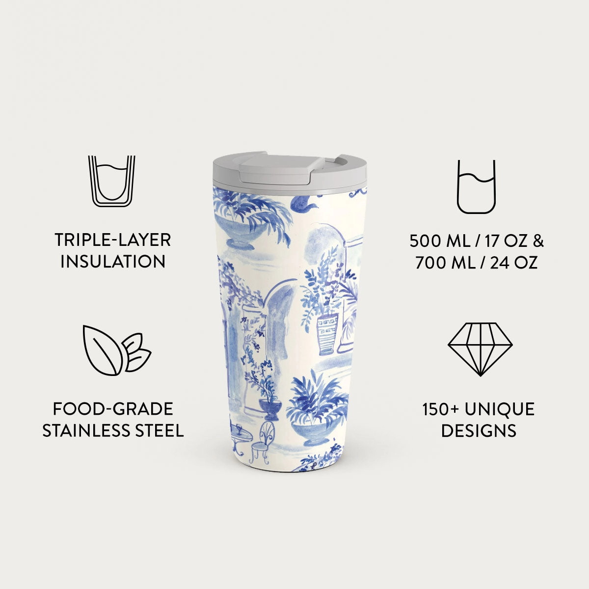 Stainless Steel Celestial Travel Mug - 700ml