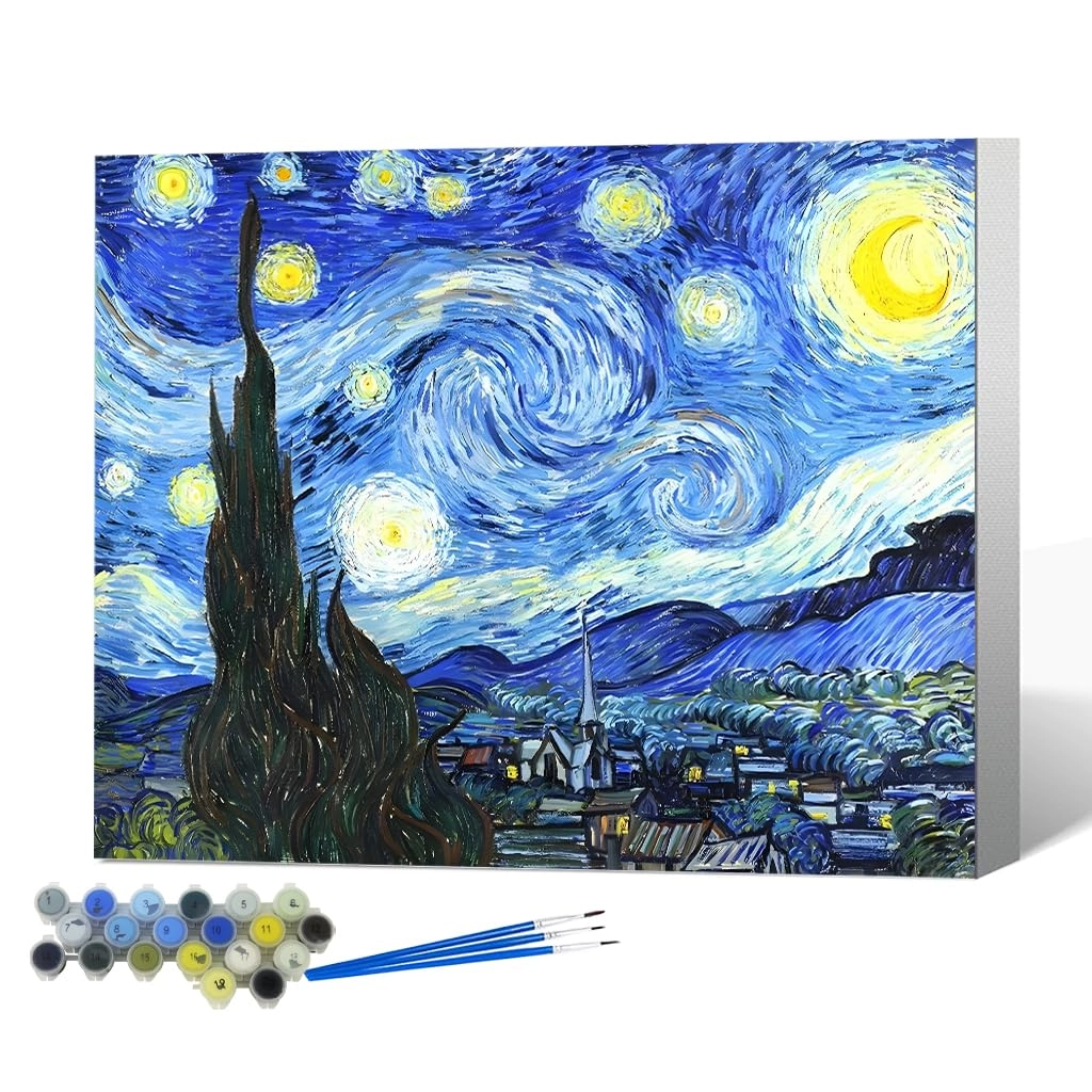 Hangzhou Bedrock Equipment Co., Ltd. Starry Night Painting By Number - 1 Piece Brushes Included