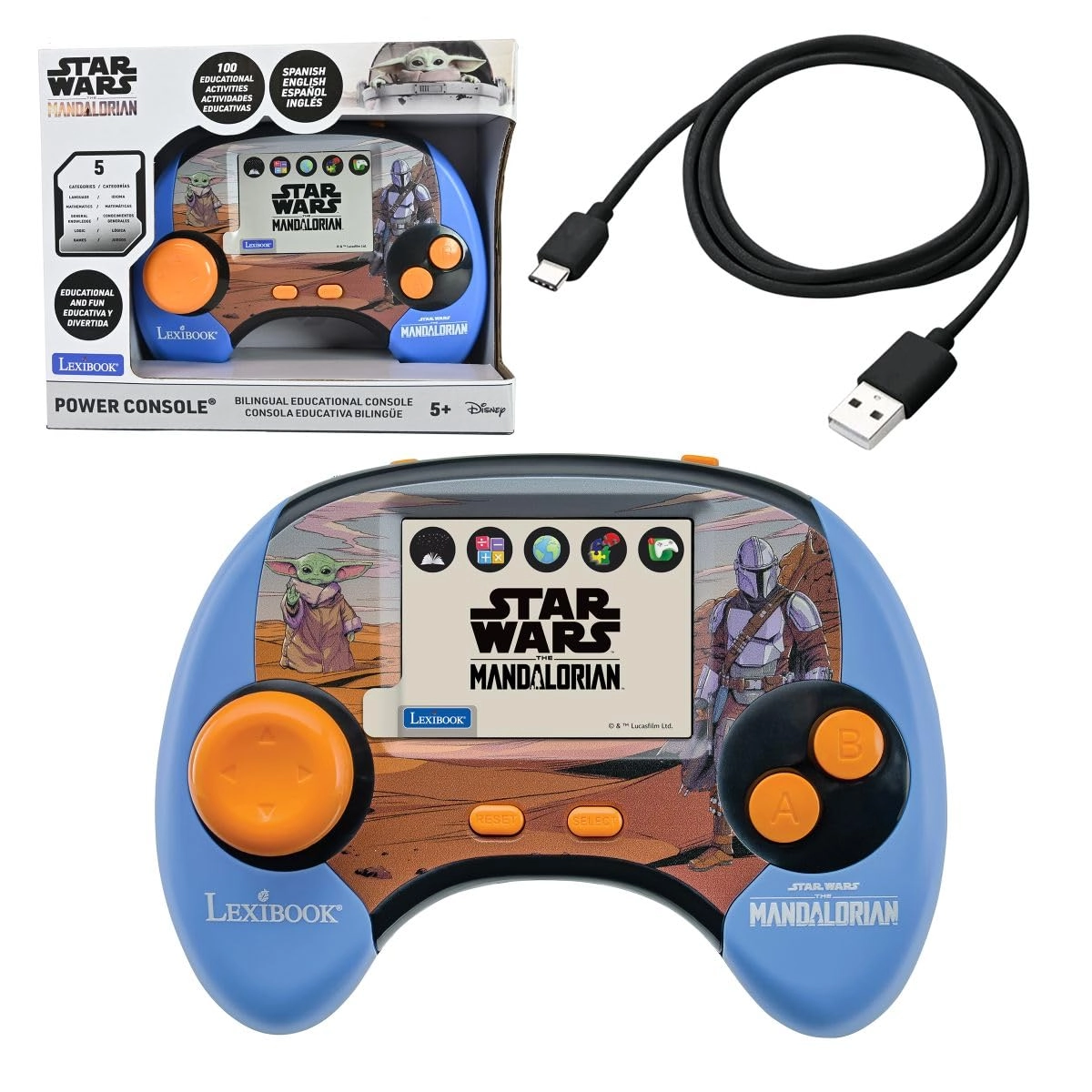 Lexibook Star Wars Educational Handheld Bilingual Talking Console - 5+ 1 pieces