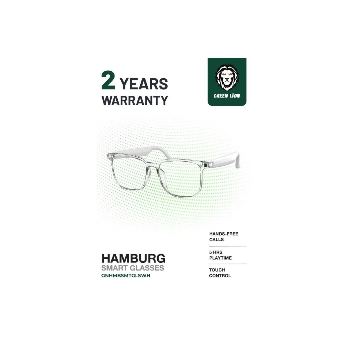 Hamburg Smart Audio Glasses - Bluetooth 5.4 5 Hours White
