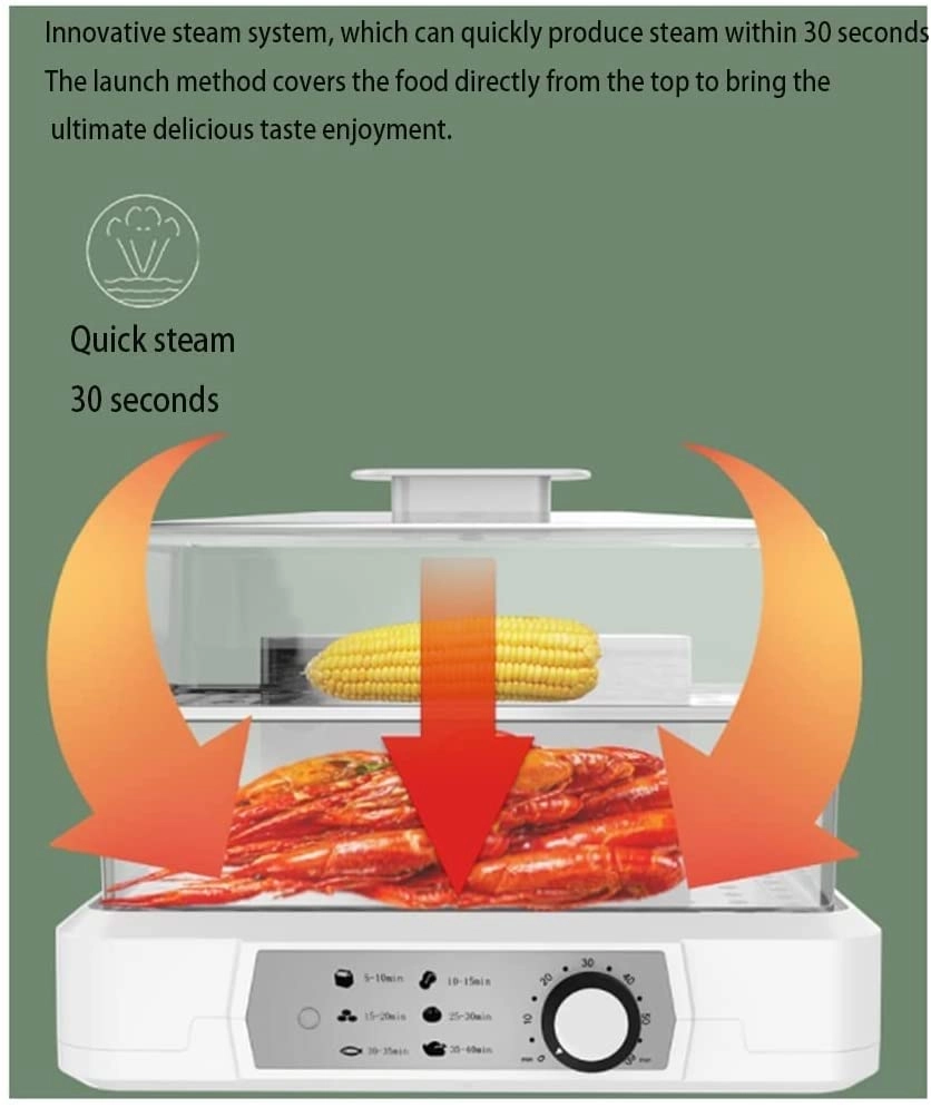 Three layer food steamer - 12 Liters