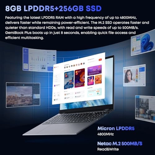 GemiBook Plus - 15.6'' N100 8GB DDR5 256GB SSD