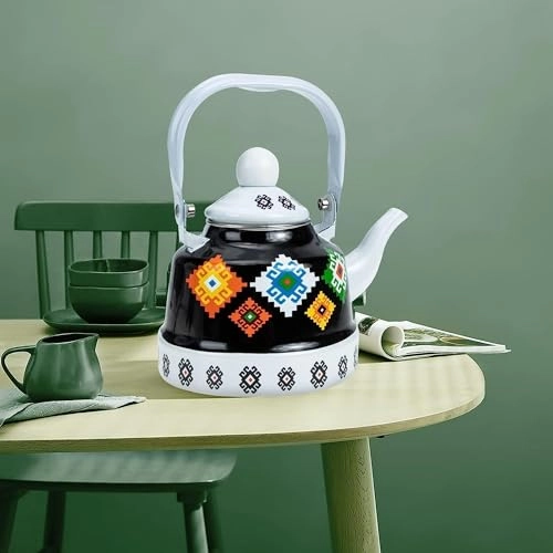 Enameled Teakettle - Enamel 1100 milliliter
