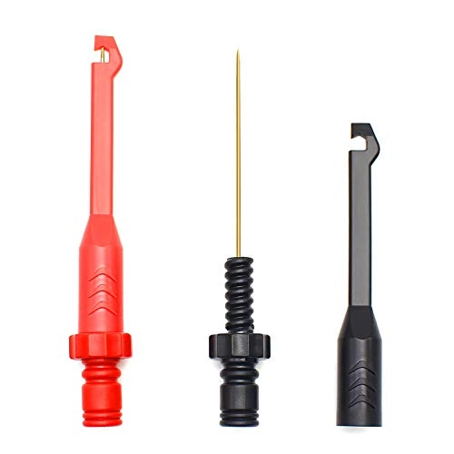 Electronic Wire Piercing Probe Clip - 2mm 2 Pack Black&Red