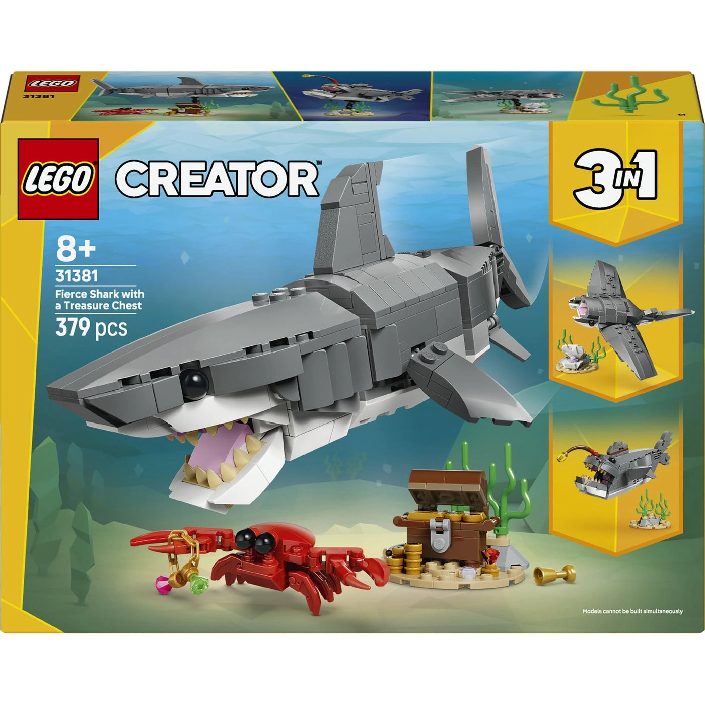 Fierce Shark with a Treasure Chest - 3in1 8+