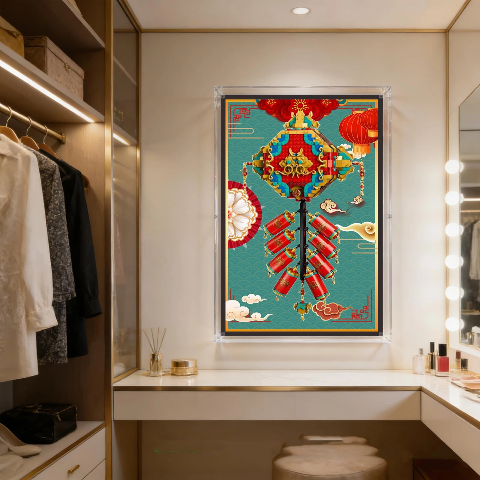 Acrylic Display Case for LEGO 80118 - 32 x 15 x 52 cm 3mm acrylic