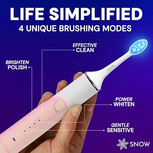 LED Whitening Electric Toothbrush - Sonic Technology 4 Modes Rechargeable