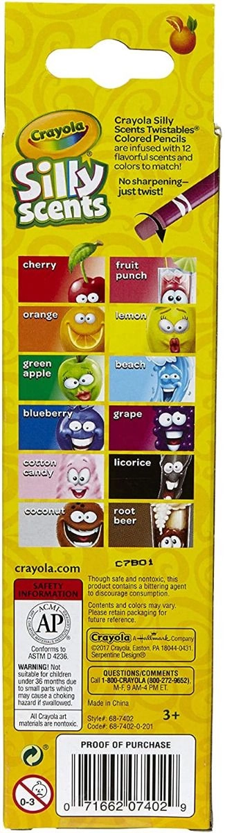 Silly Scents Twistables Colored Pencils - 12