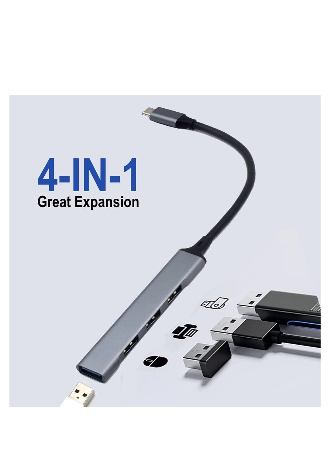Type-C to 4 USB Ports HUB