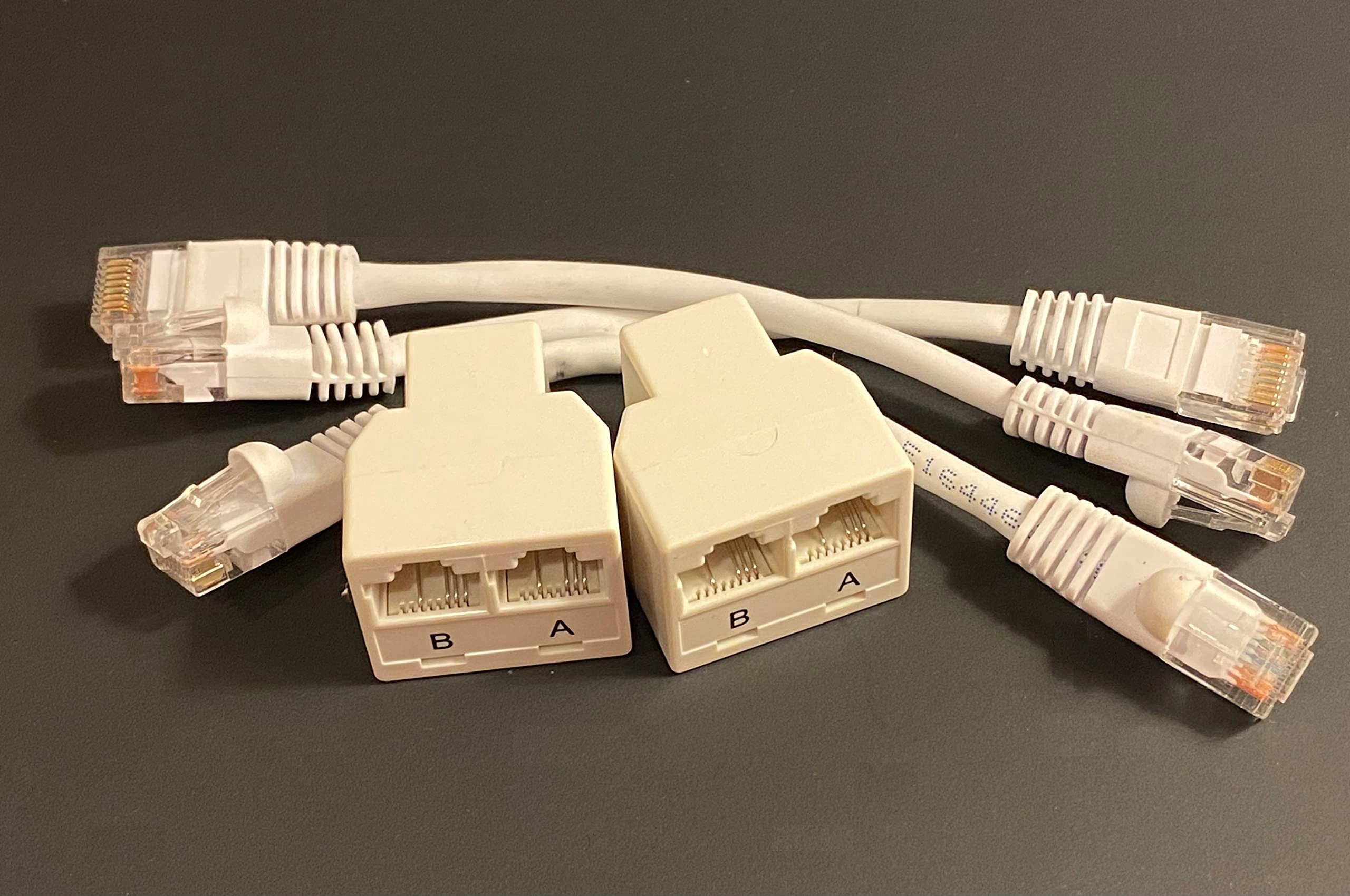 Dualcomm PoE RJ45 Splitter Kit - two PoE connections Cat5e