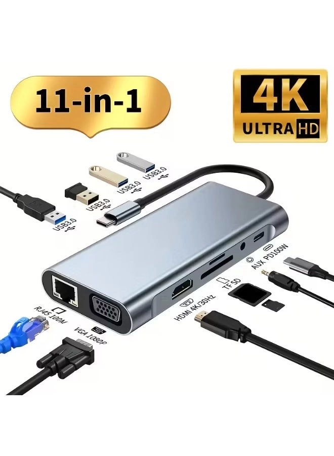 BEST ONE 11-in-1 USB-C Hub - USB Type C MacBook Windows Laptop