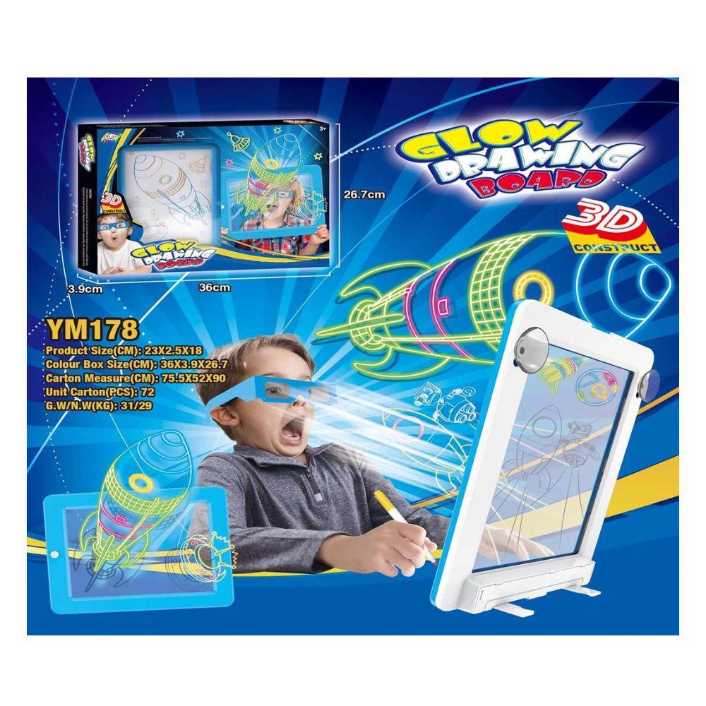 3D Flat Sketchpad - 5 Pcs 3D Glasses