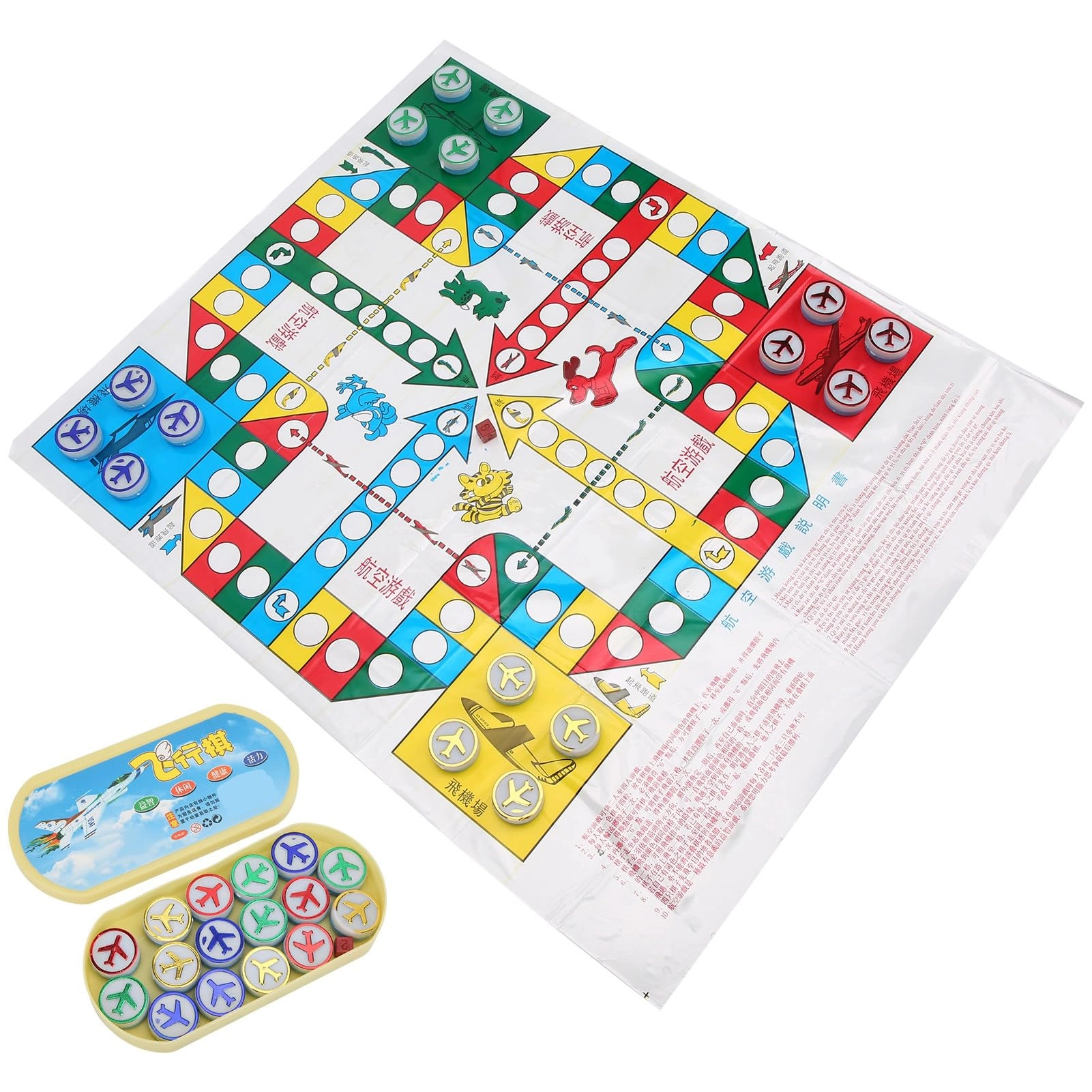 RiToEasysports Flying Chess - Plastic Oval Box