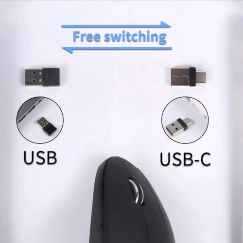 Vertical Ergonomic Mouse - Bluetooth USB