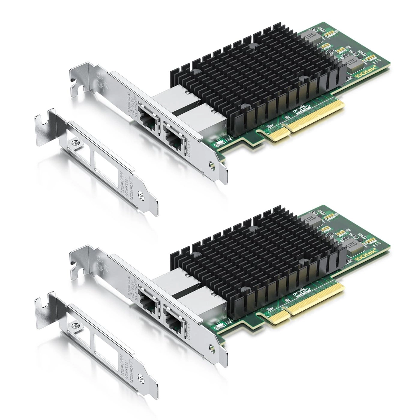 10Gtek Dual RJ45 Port Network Card - PCIe Ethernet Pack