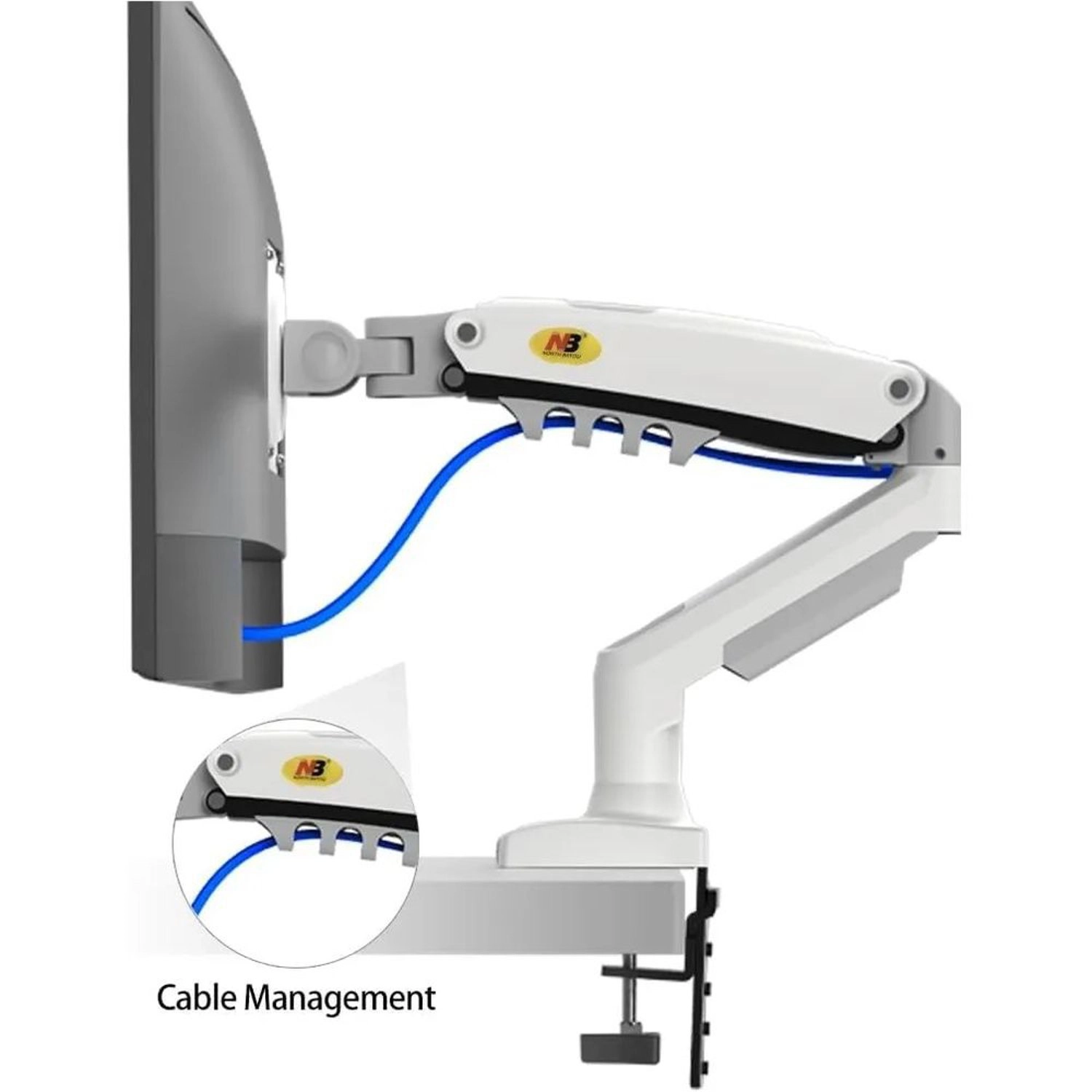 Gas Spring Monitor Arm - 17 to 27 inch 100 X 100