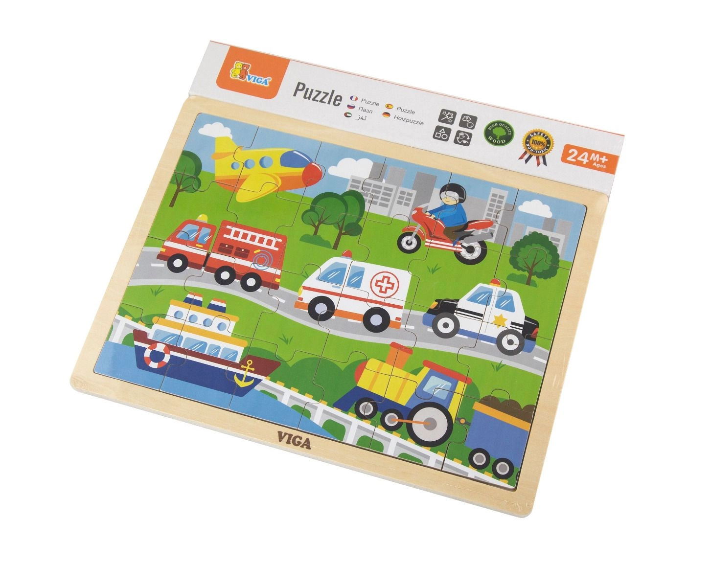 Vehicles Puzzle (SW-51462) - 24 pcs
