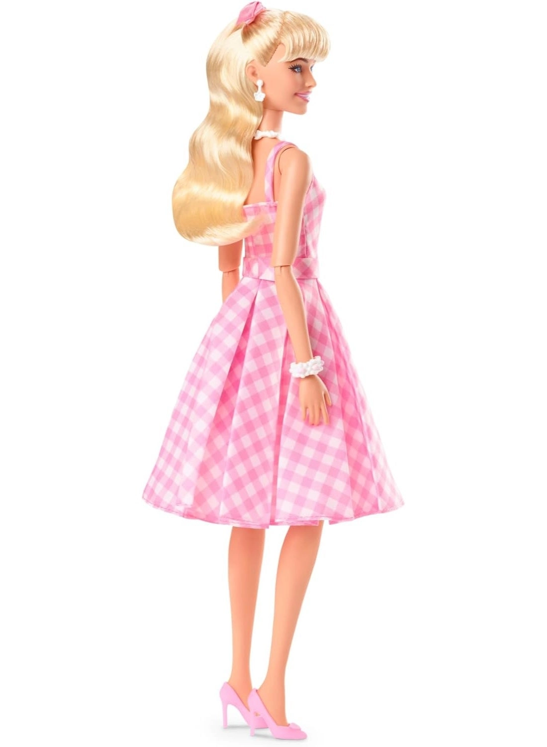Margot Robbie as Barbie Collectible Doll - Pink Gingham Dress Posable Ages 3+