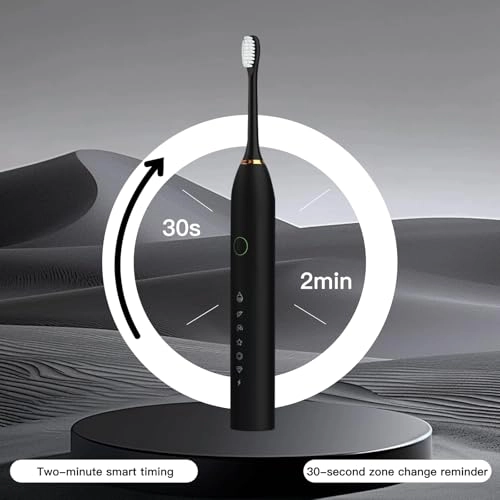 Electric Toothbrush - 8 Brush Heads Travel Case 6 Modes