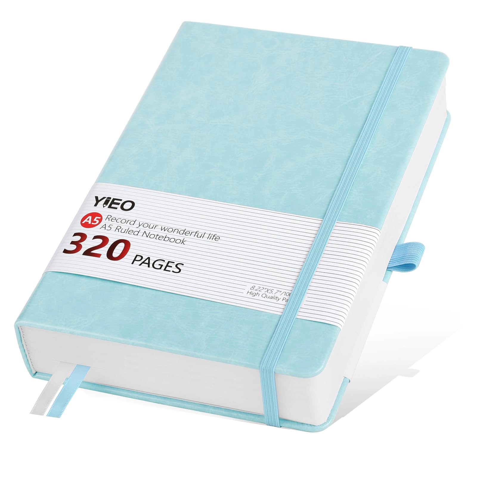 yieo Notebook A5 Hardcover - Lined 160 Sheets