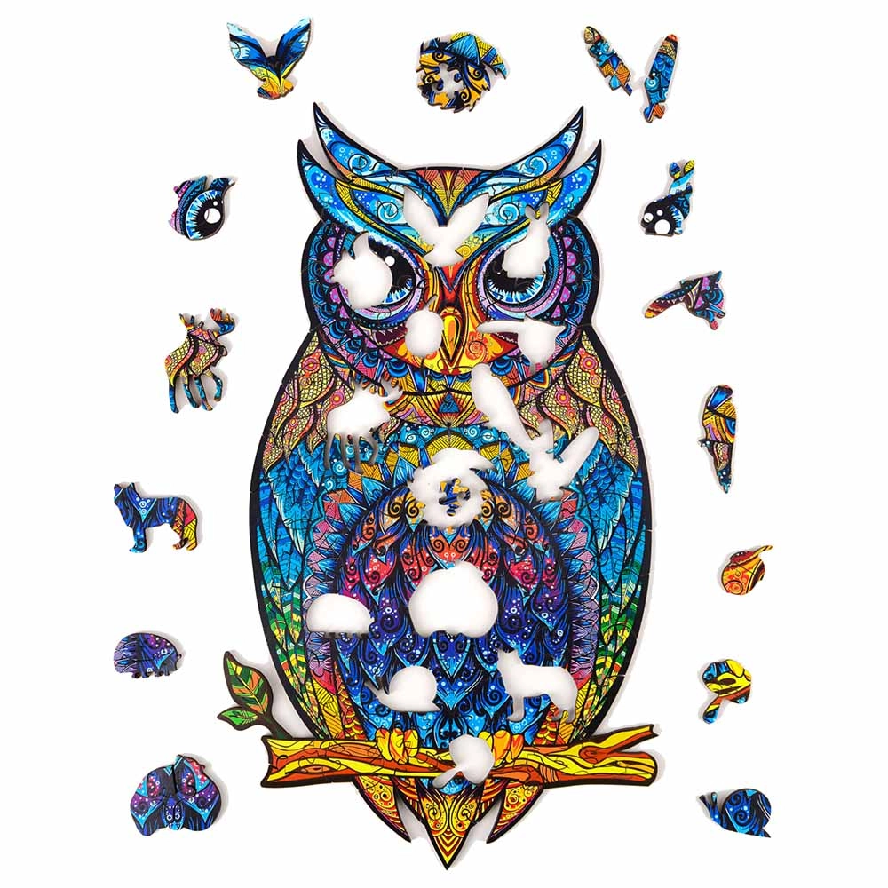Charming Owl Wooden Puzzle (4107390-OWL_KS) - 366 pcs