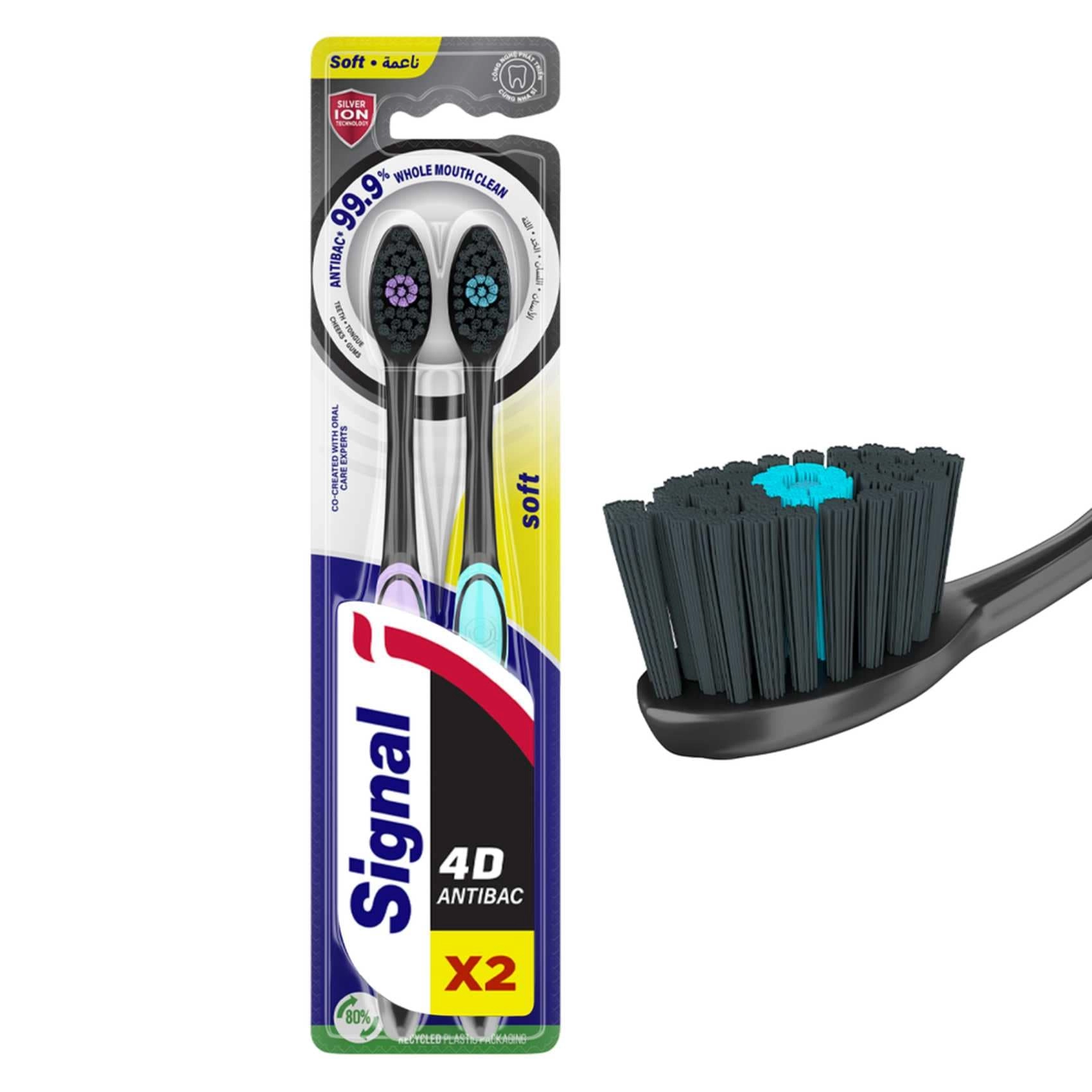 Signal 4D Toothbrush - Soft 2-Piece Pack