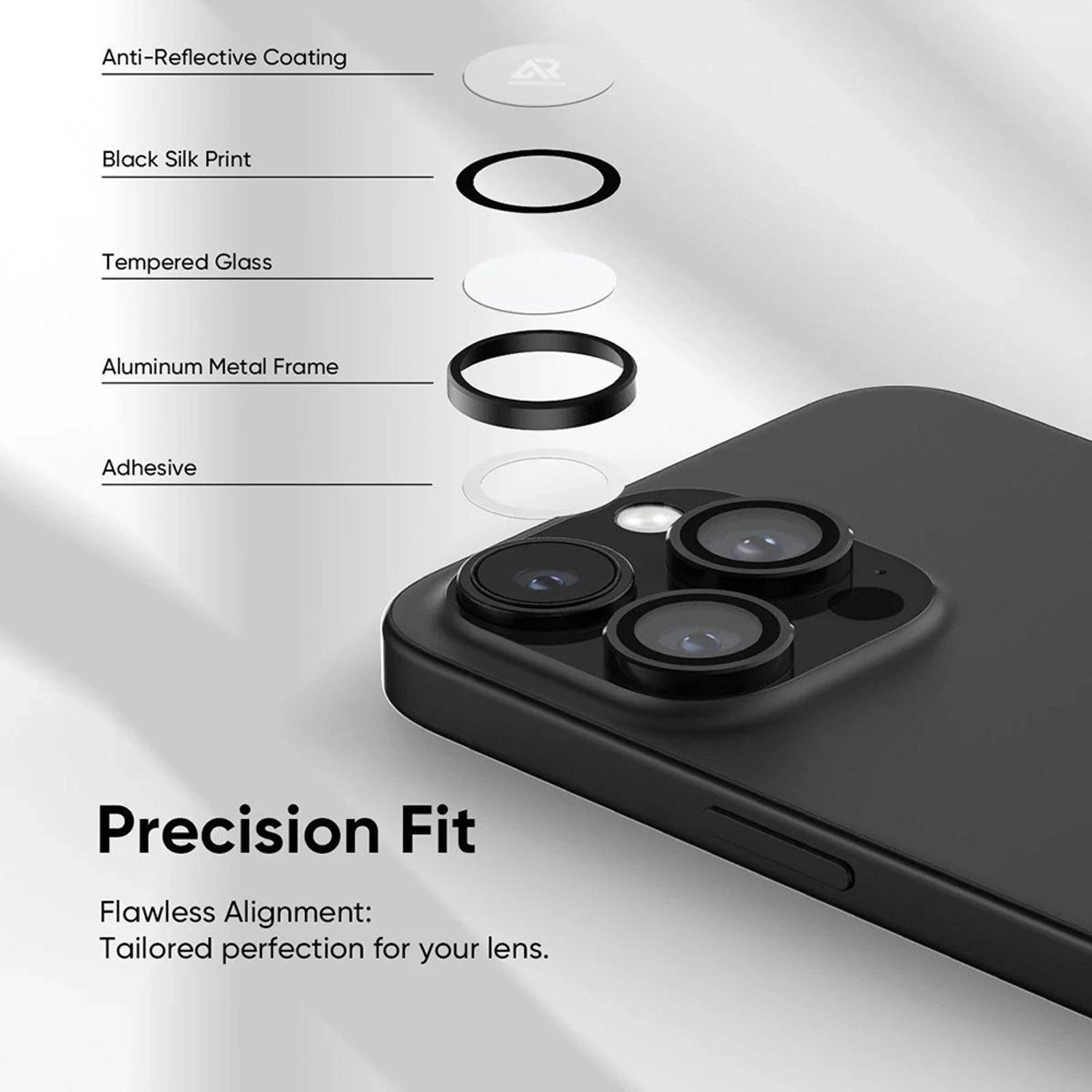 Clear Camera Lens Protector for iPhone 16 Pro