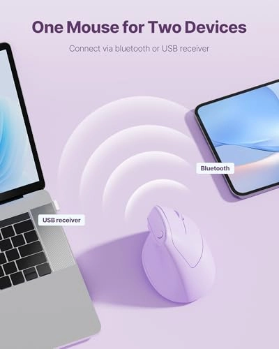 Vertical Mouse - Bluetooth+USB Dual Connection
