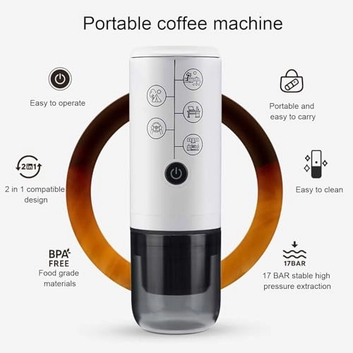 Portable Coffee Maker - 120ml coffee powder and capsules