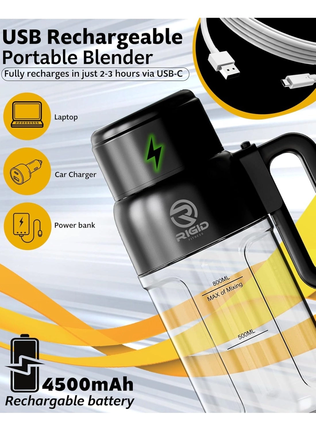 Portable Smoothies Blender Bottle - 120W