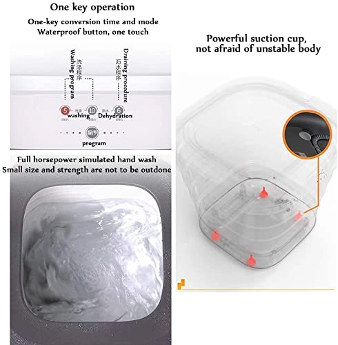 Portable Folding Clothes Washing Machine Rated washing capacity: 4 kg Dehydration capacity: 7-8kg