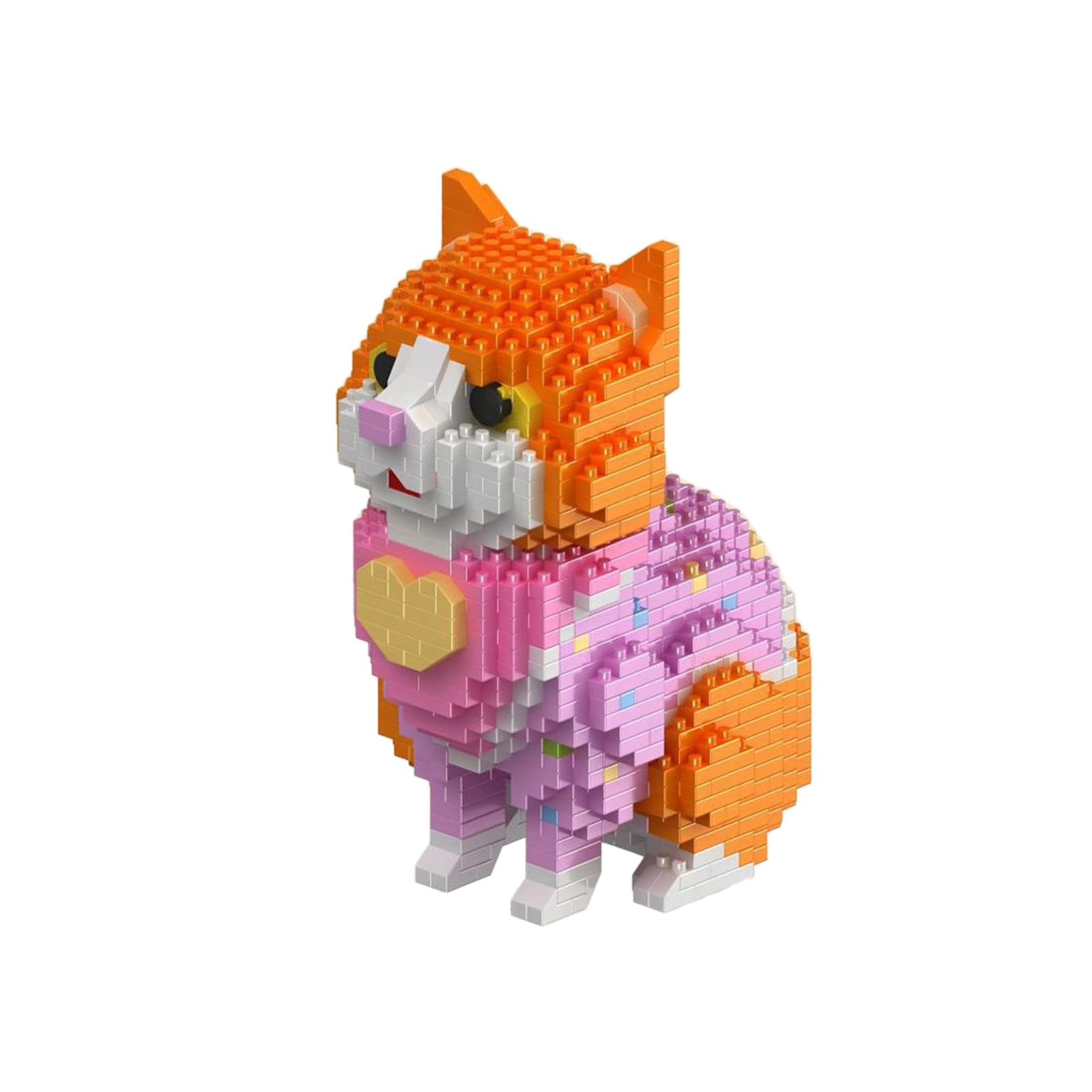 shenhailan Cute Animal Building Blocks - Orange Cat 1006 pcs