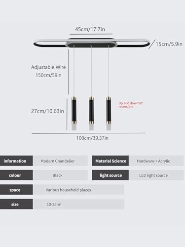 Modern LED Chandelier - 3000-6000K Dimmable