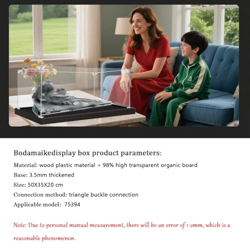 Acrylic Display Case for Lego 75394 - Dustproof Transparent Acrylic