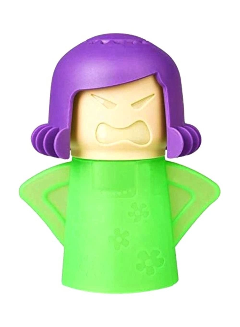 DubaiGallery Angry-Mama - Microwave Oven Steam Cleaner Purple/Beige/Green 6X5Inch