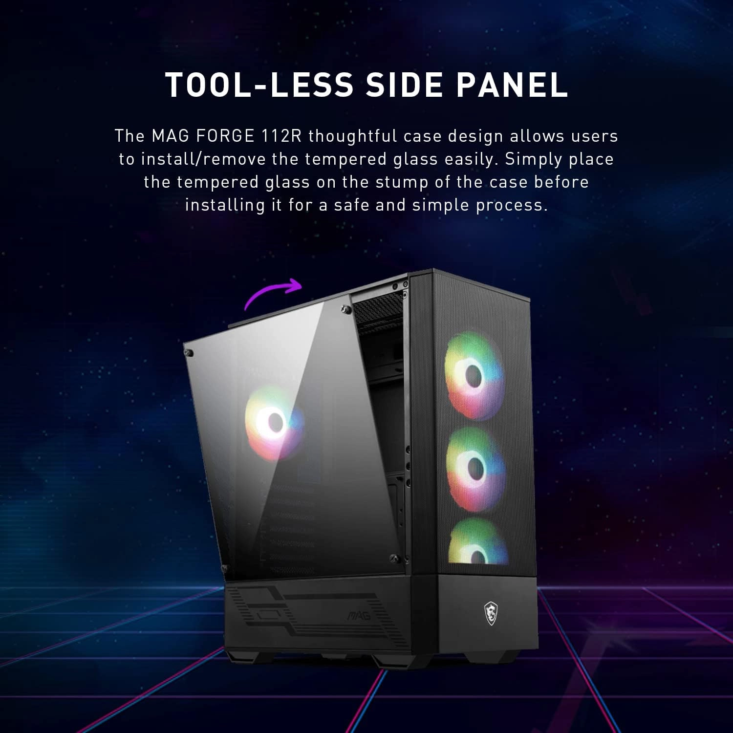 MAG FORGE 112R - Tempered Glass Side Panel Mid-Tower