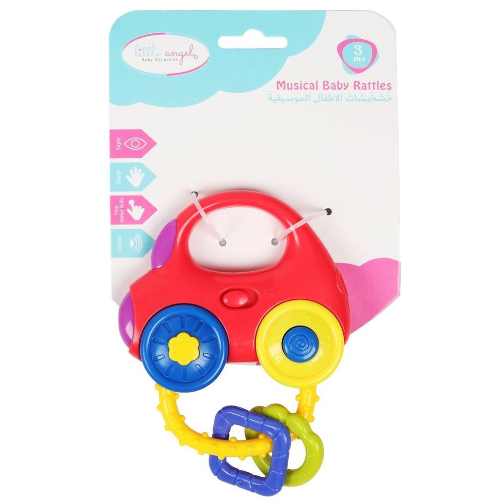 Baby Musical Car Rattle Teether Shaker Toy