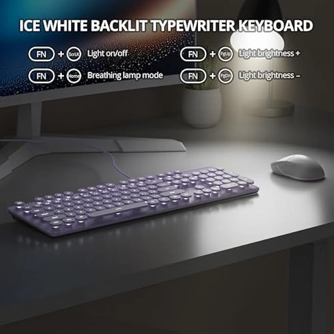 Ergonomic Wireless Rechargeable Bluetooth Keyboard - Wired/Wireless